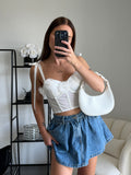 ADA White Floral Corset