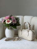 MONICA Cream Leather Bag