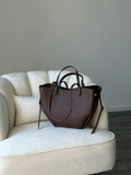 LAURA Brown Vegan Leather Bag Shopper Medium