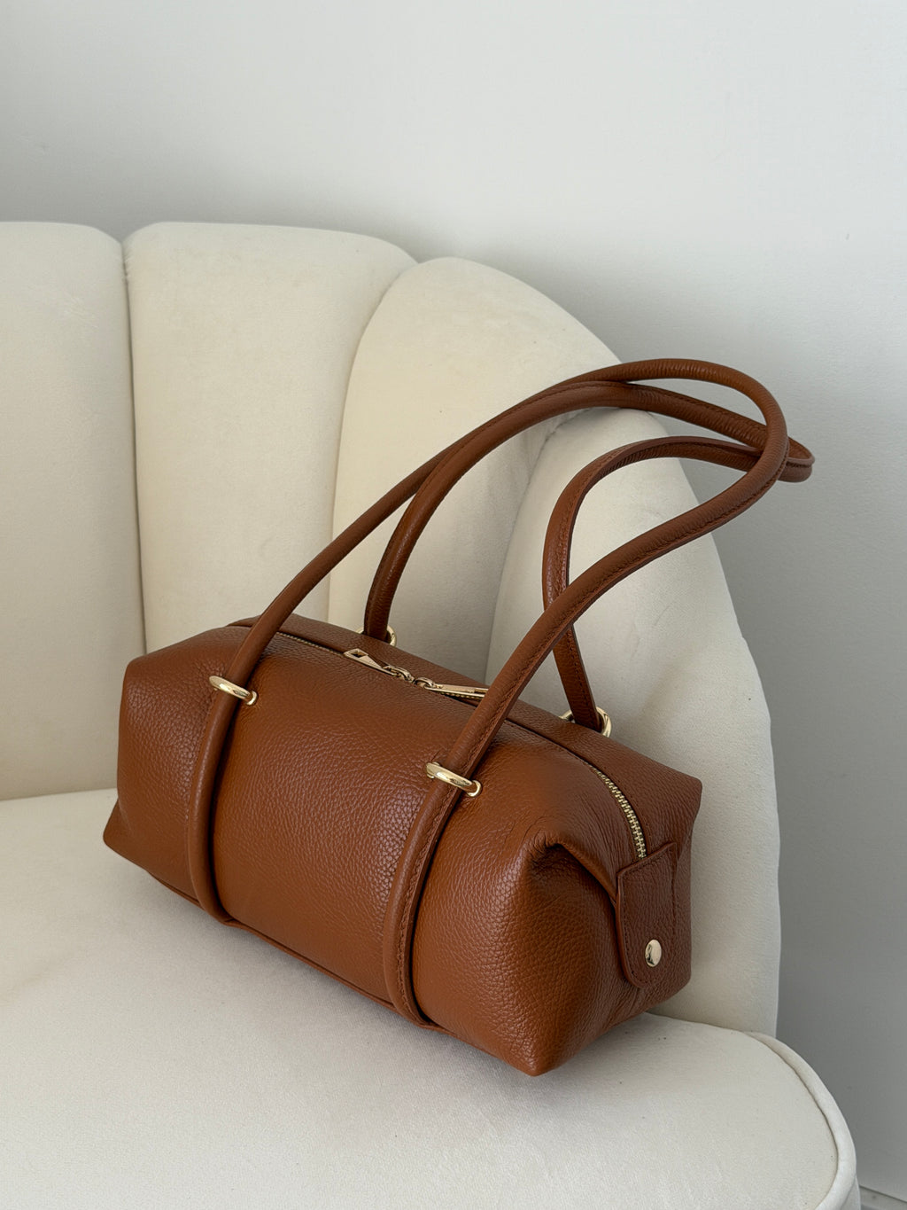 DASHA Cognac Leather Bag Small