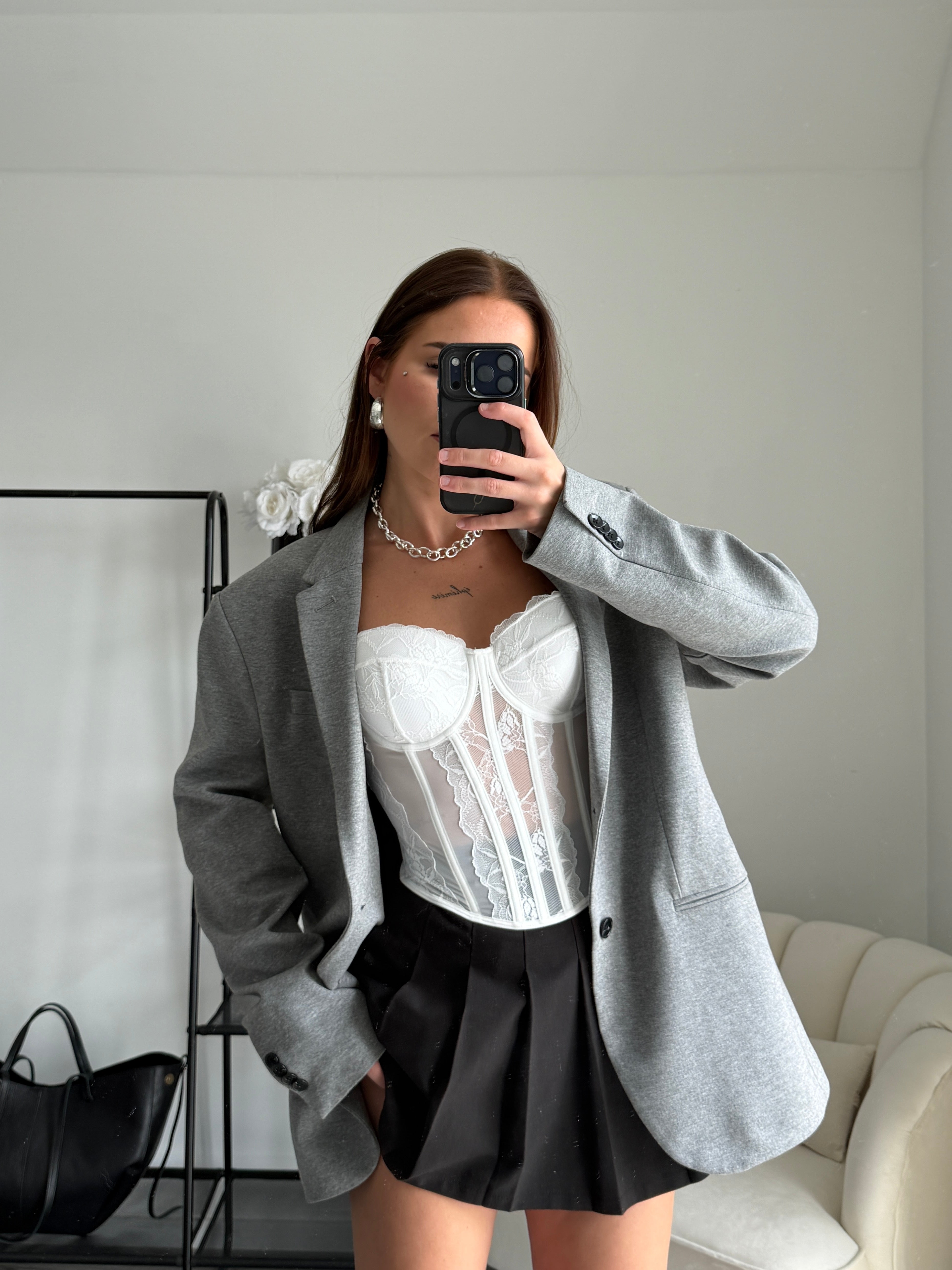 SAVA White Lace Corset