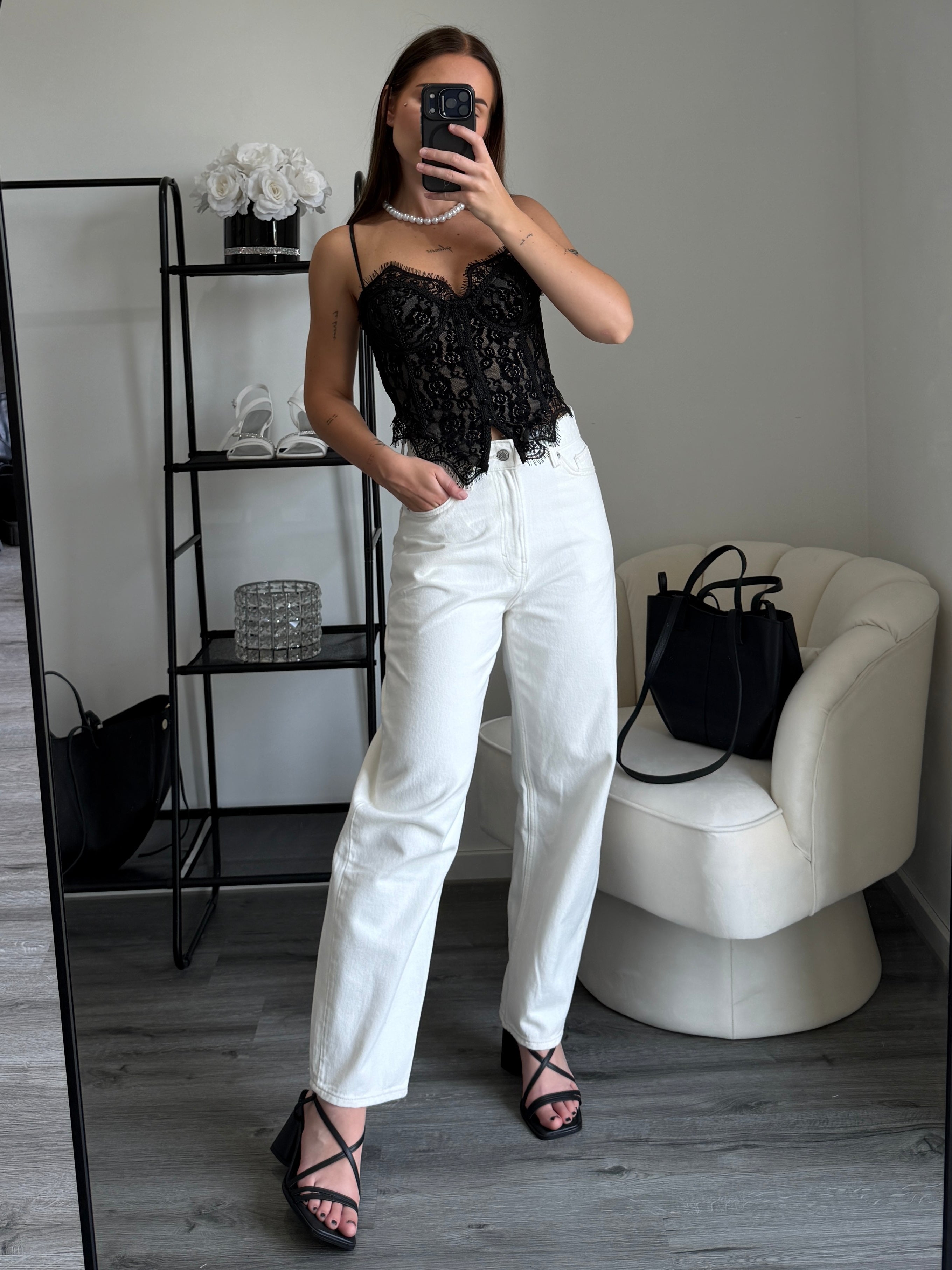 VALERIA Viscose Corset Black
