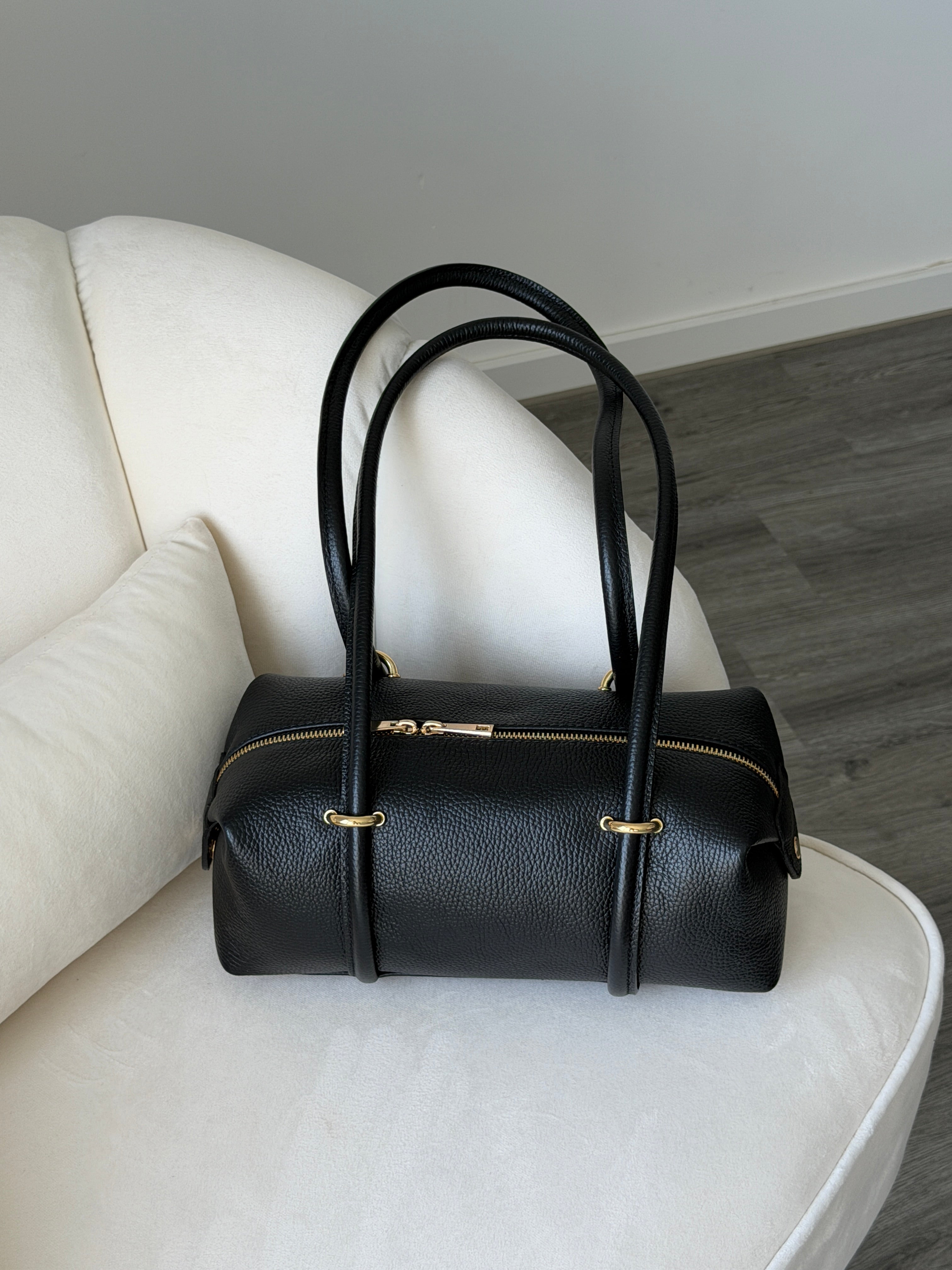 DASHA Black Leather Bag Small
