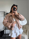 AGATHA Beige Vegan Suede Jacket
