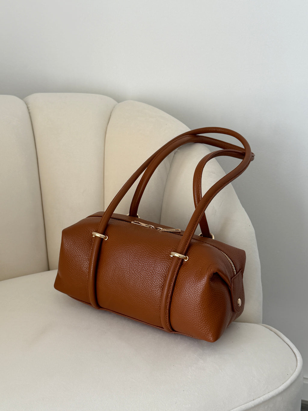 DASHA Cognac Leather Bag Small