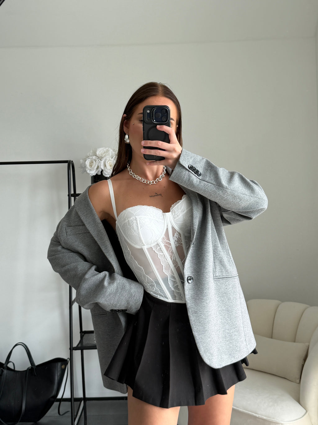 SAVA White Lace Corset