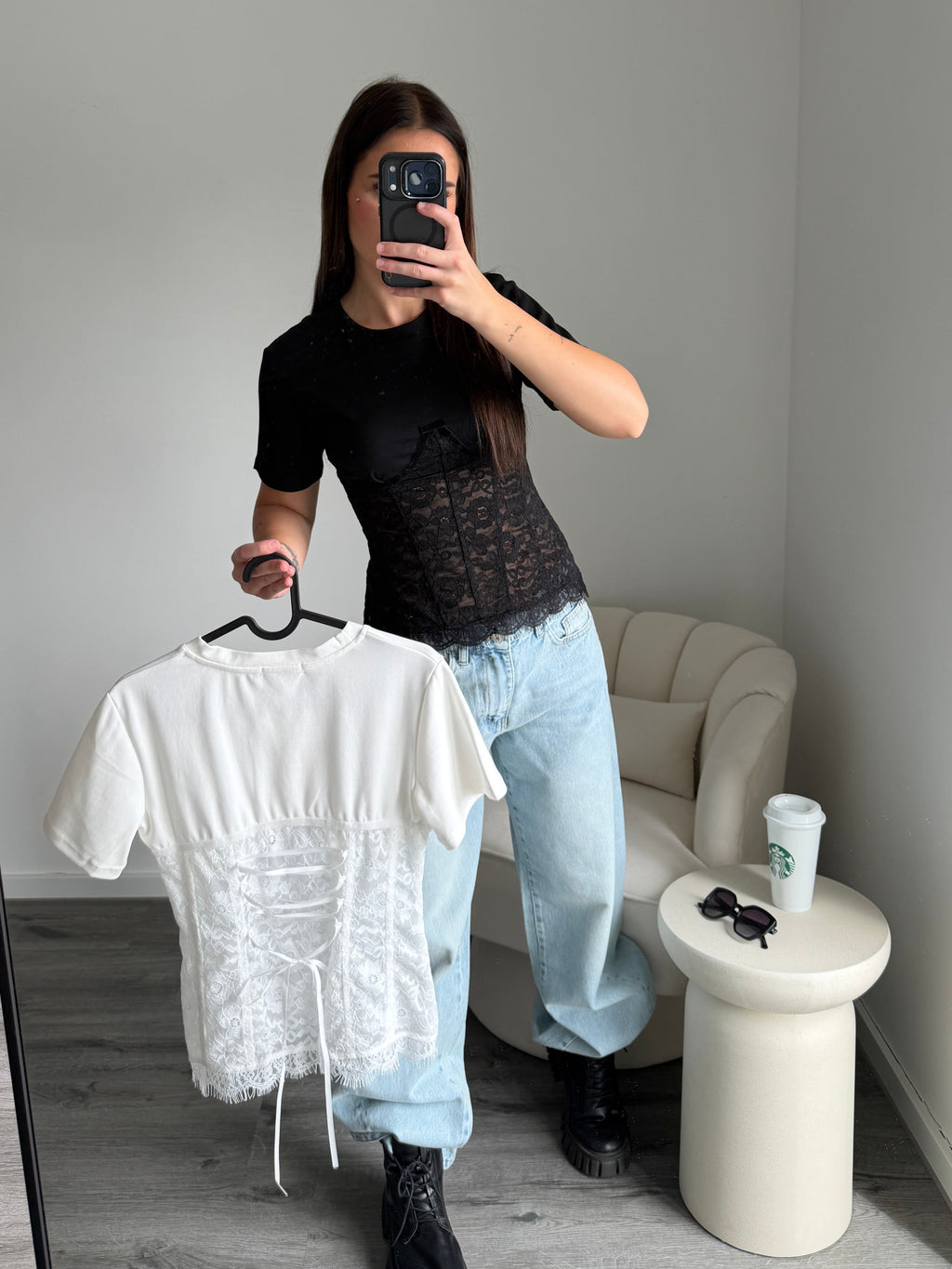 ALEXA Cotton Black Blouse