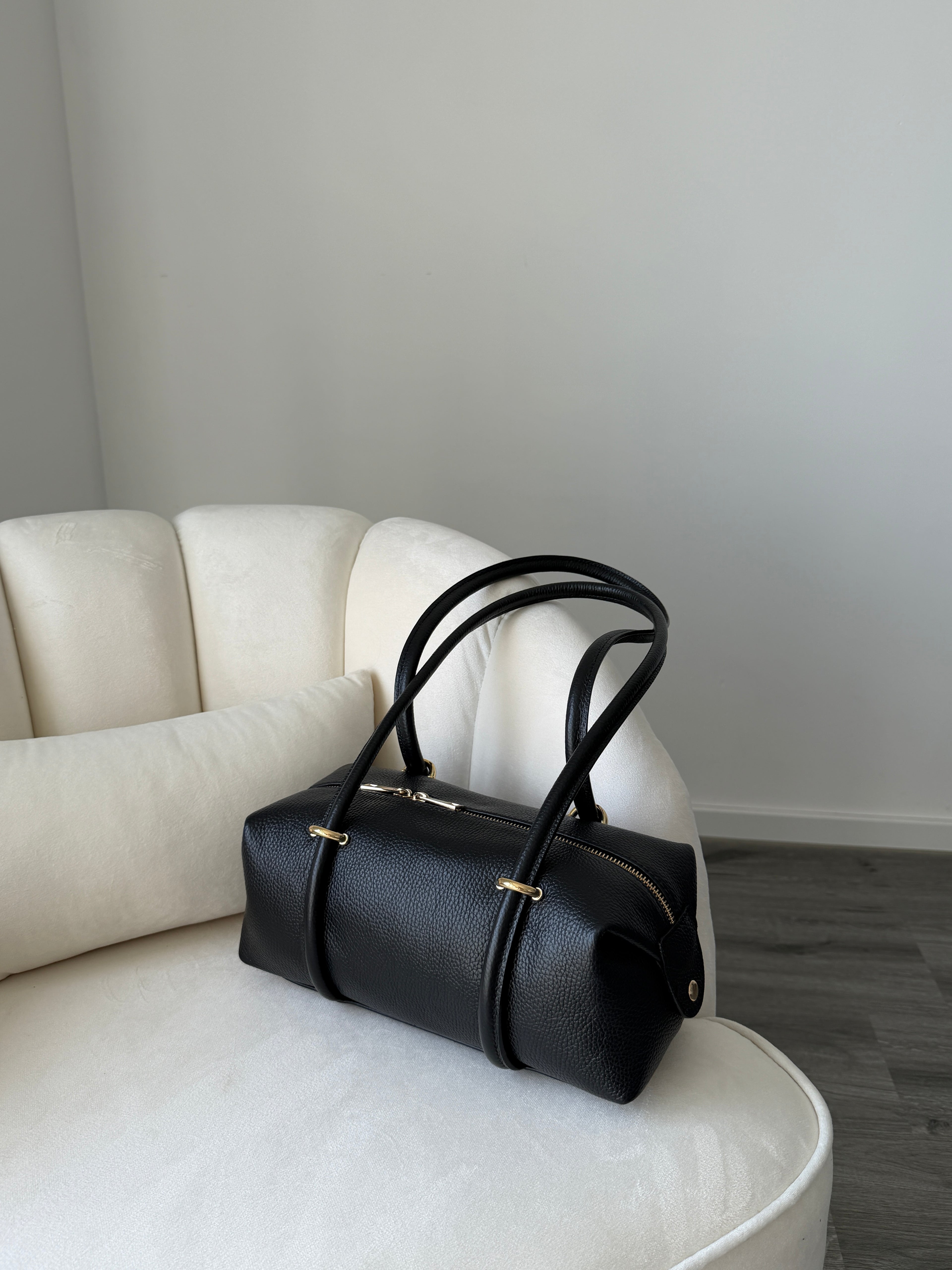 DASHA Black Leather Bag Small