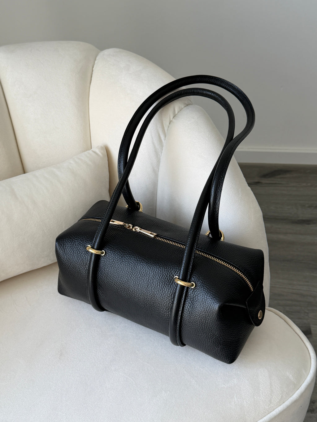 DASHA Black Leather Bag Small