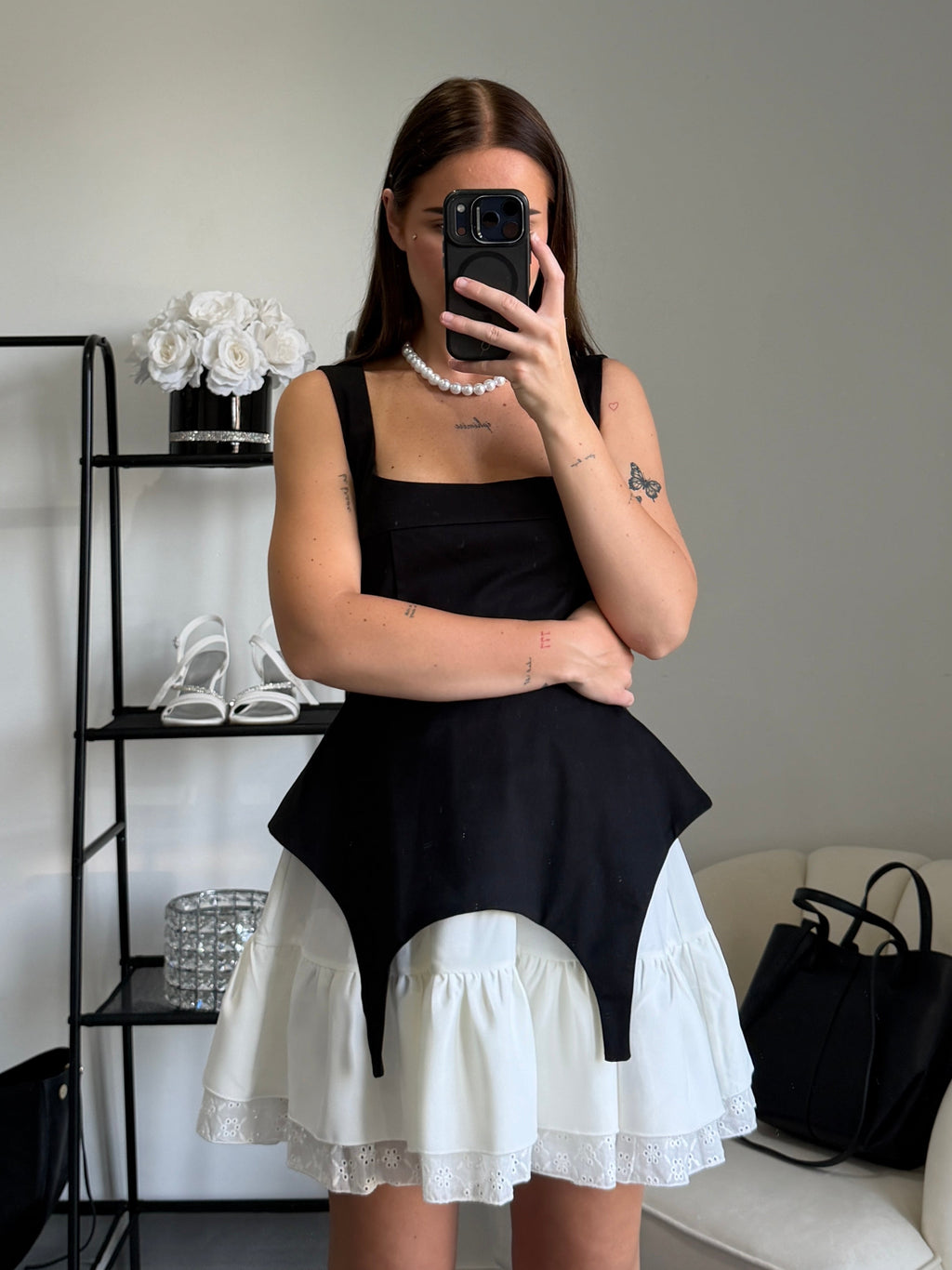 MARIA Cotton Black Dress