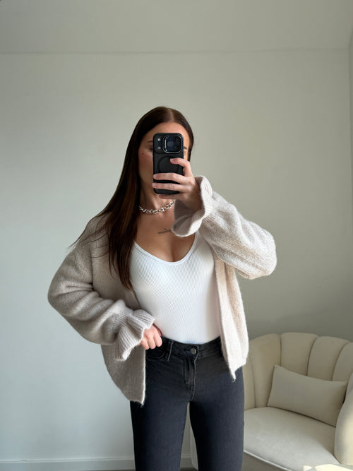 AMBER Mohair Wool Cream Sweater