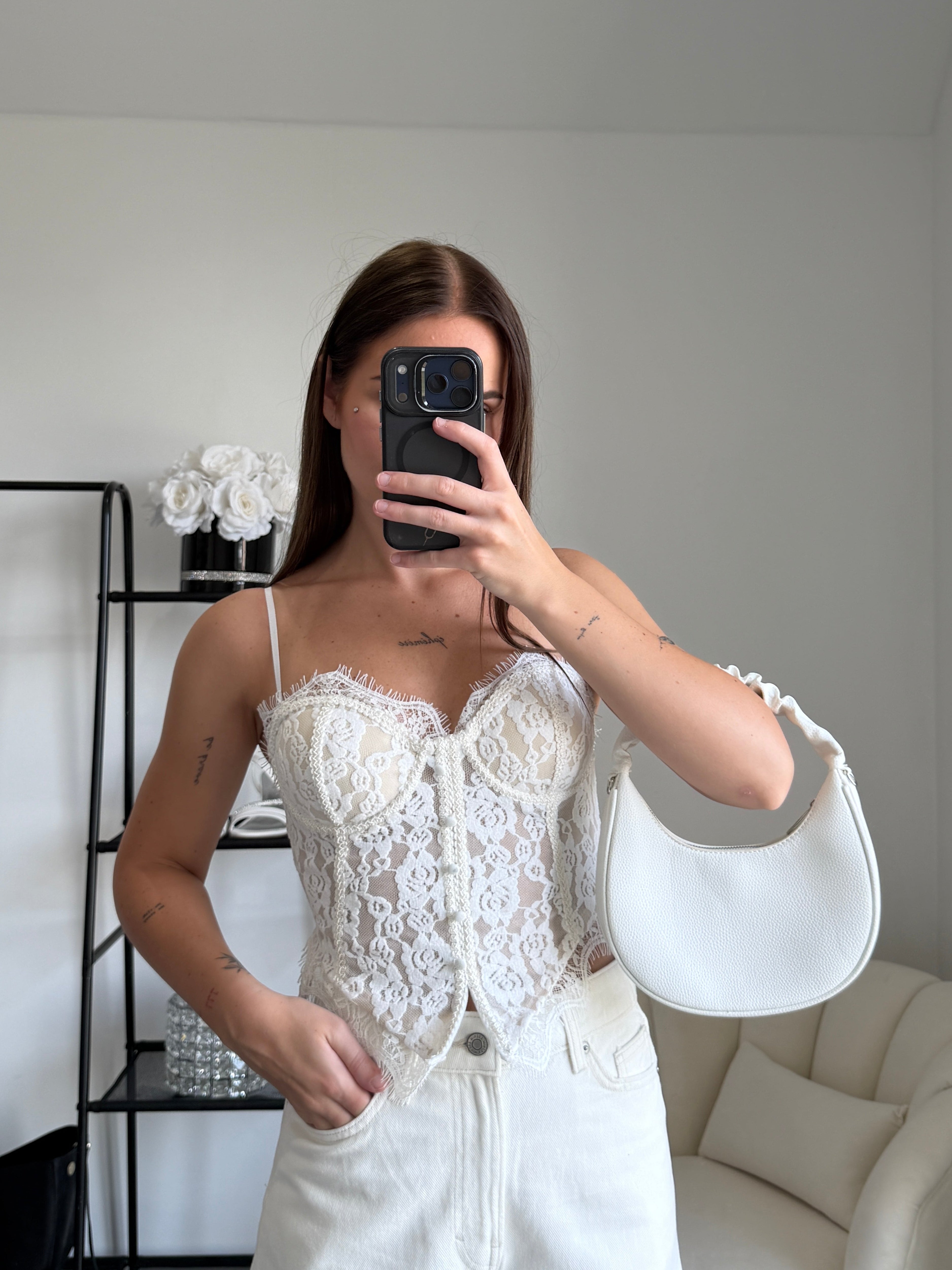 VALERIA Viscose Corset Beige