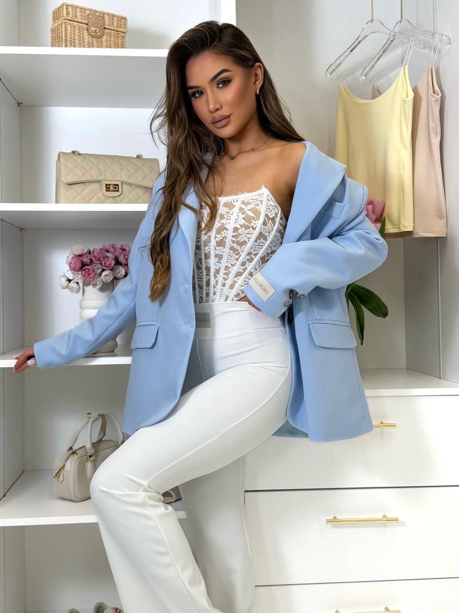 MIMI Cotton Blue Blazer