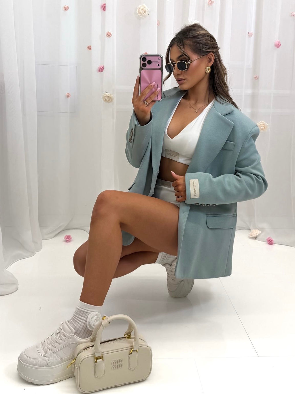 MIMI Cotton Sage Blazer