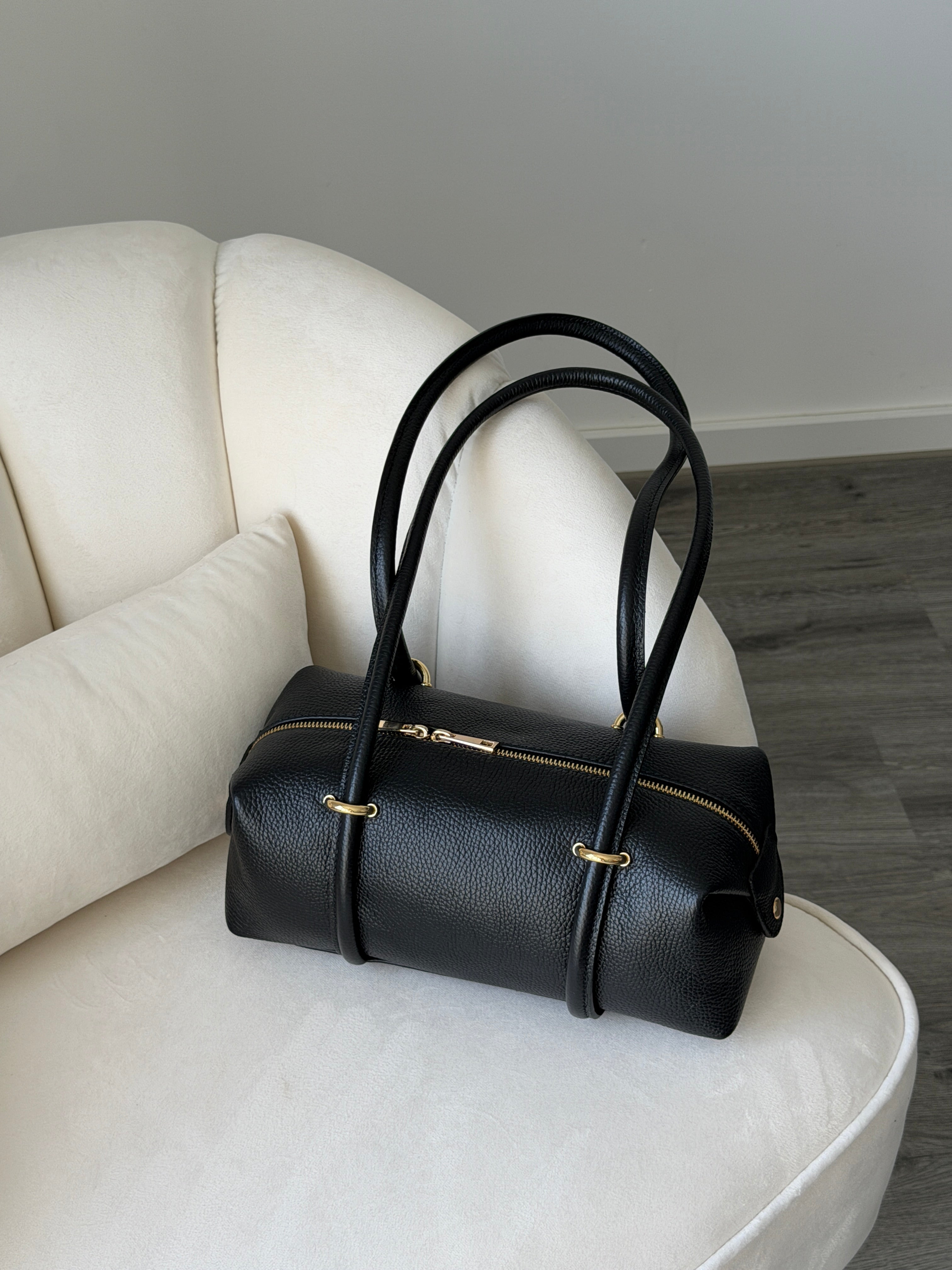 DASHA Black Leather Bag Small