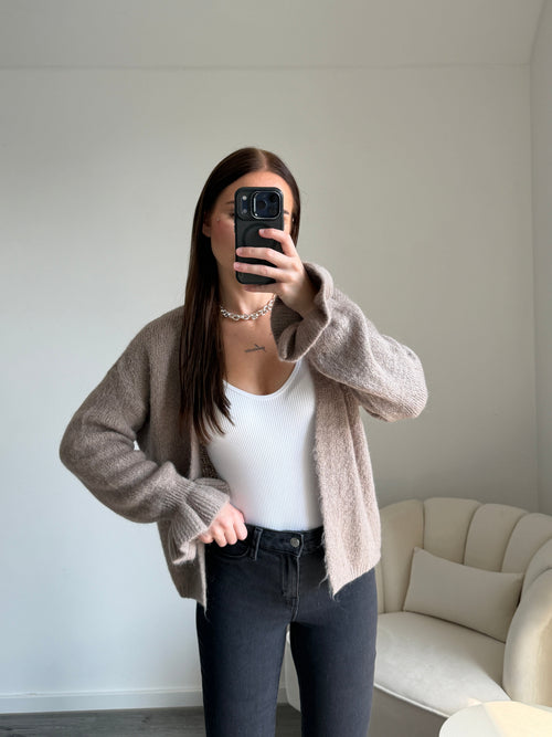 AMBER Mohair Wool Beige Sweater