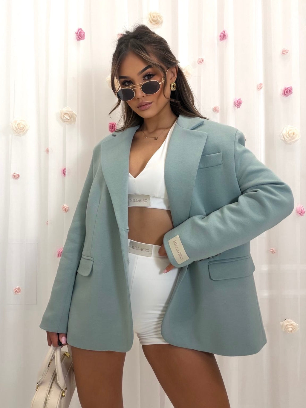 MIMI Cotton Sage Blazer