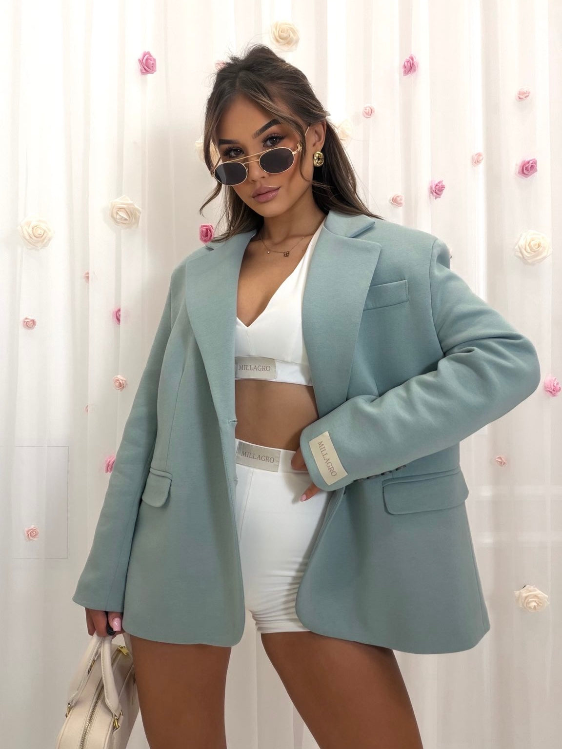 MIMI Cotton Sage Blazer