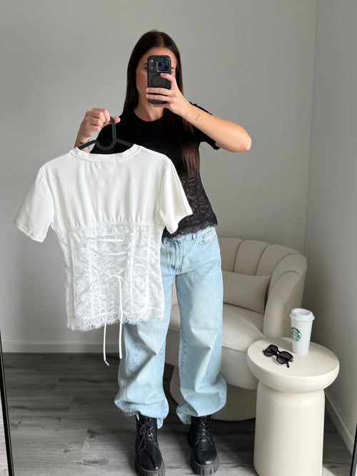 ALEXA Cotton White Blouse