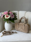 MONICA Beige Suede Bag