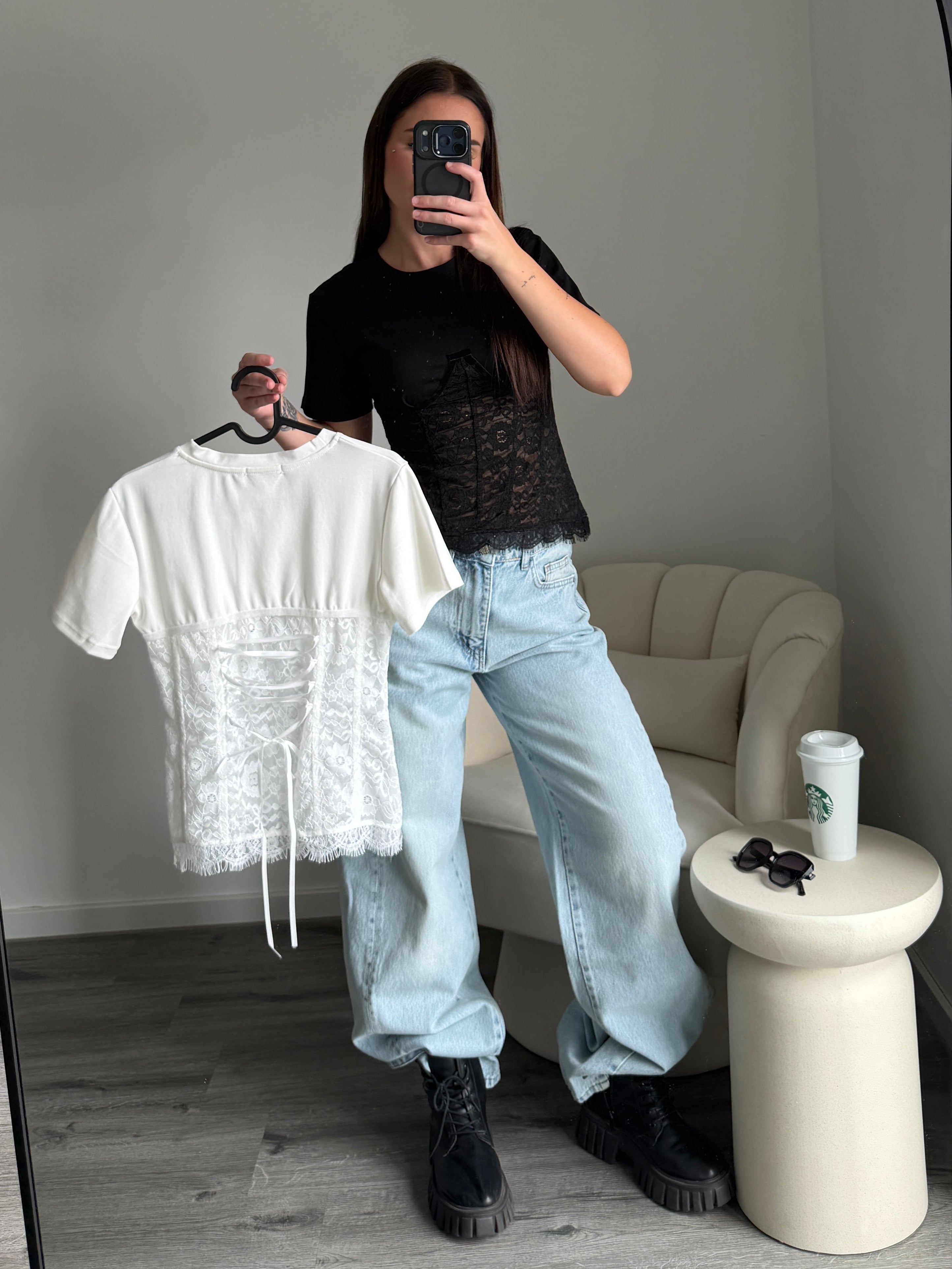 ALEXA Cotton Black Blouse