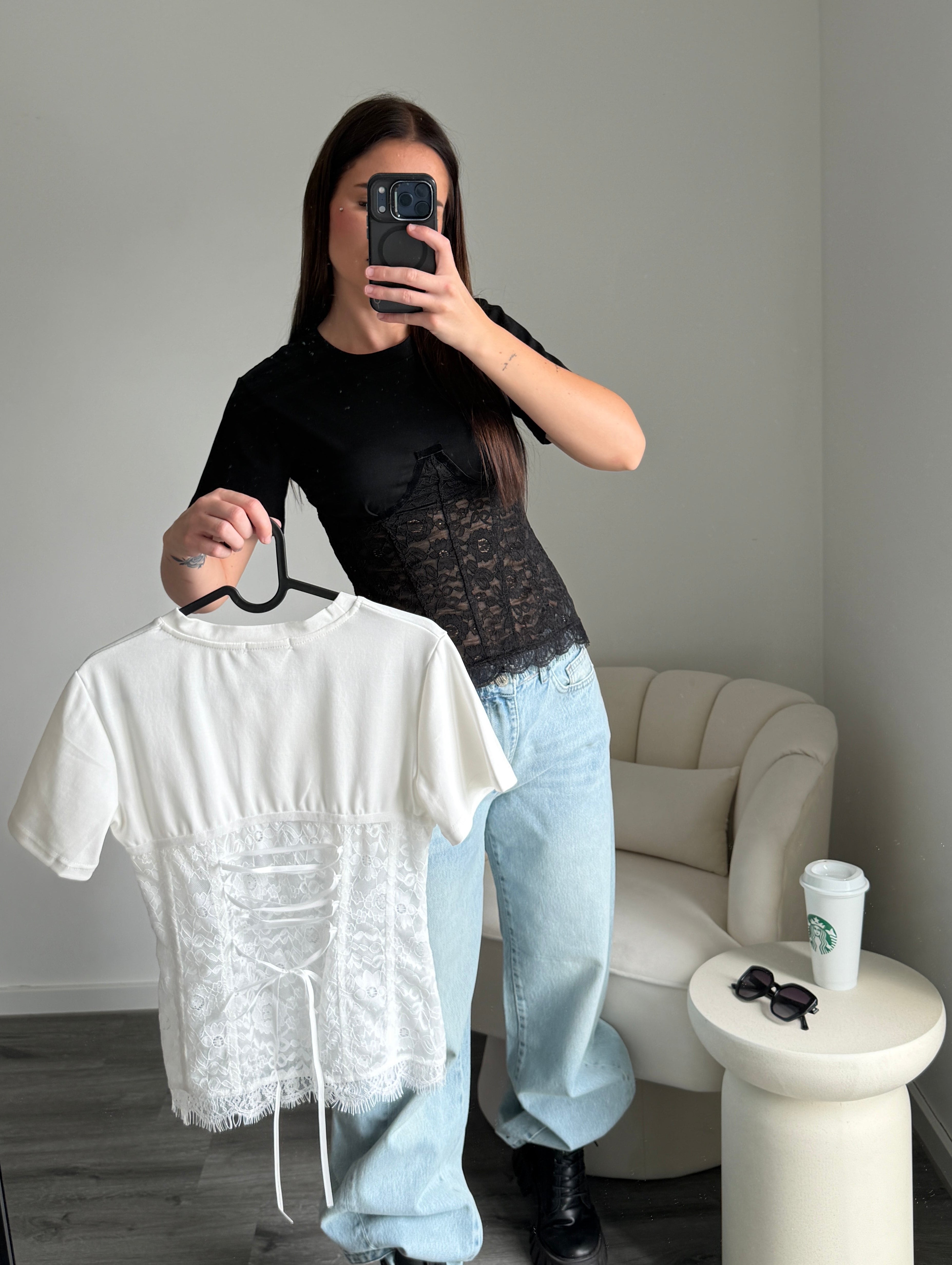 ALEXA Cotton Black Blouse