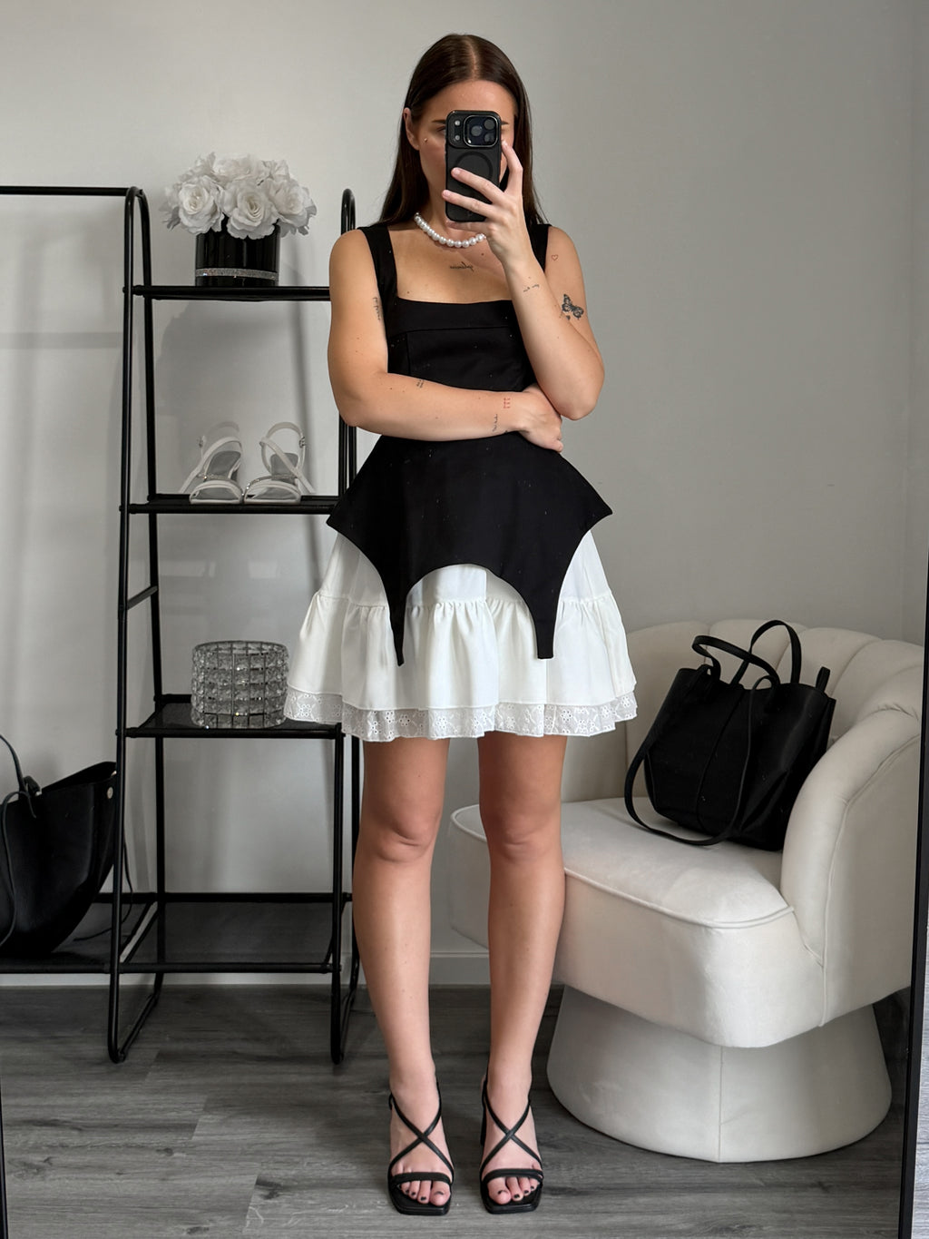 MARIA Cotton Black Dress