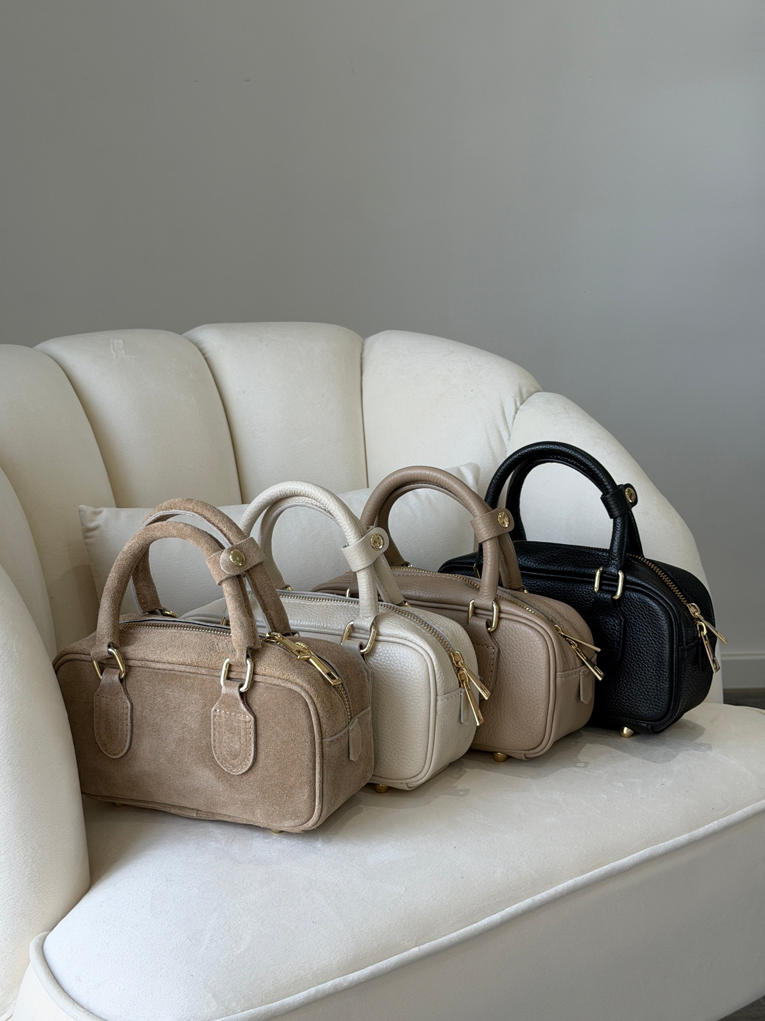 MONICA Black Leather Bag