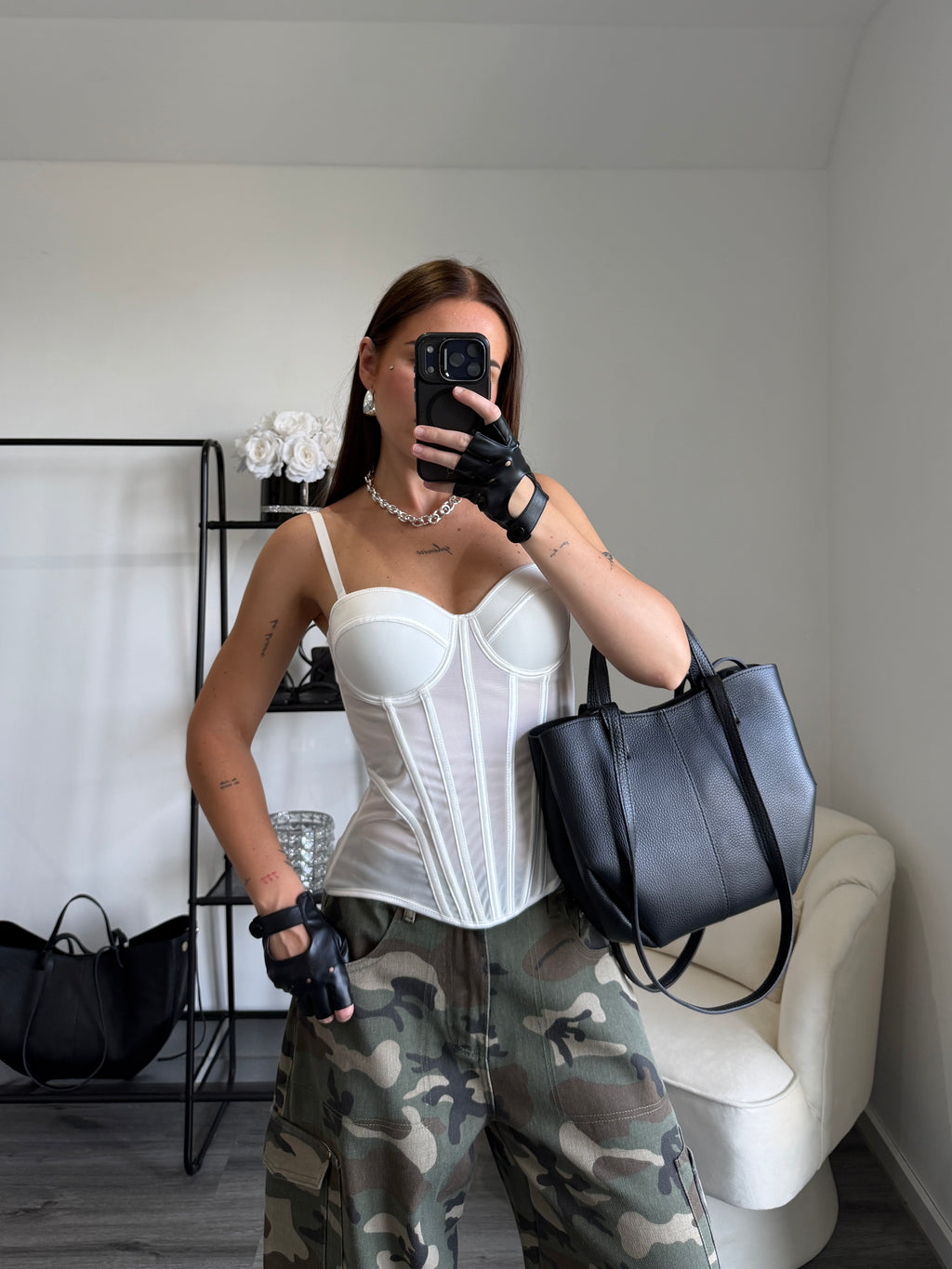 DONNA White Corset