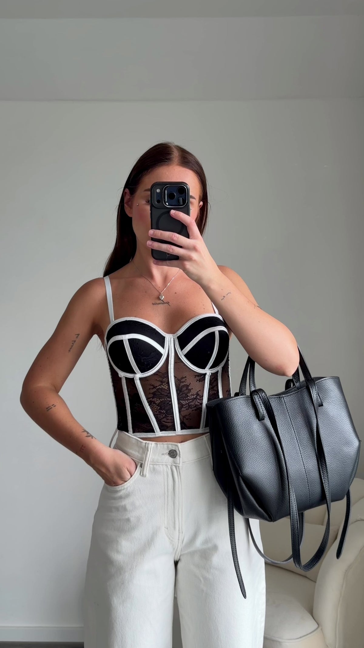 RIRI Black Lace Corset