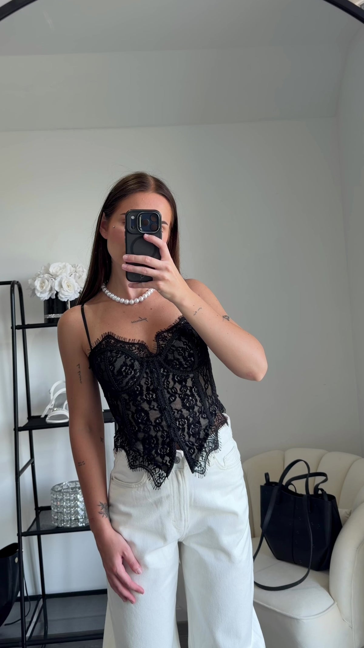 VALERIA Viscose Corset Black